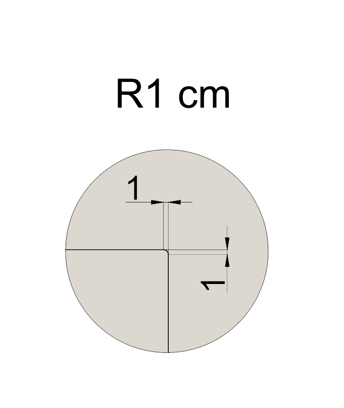R 1 cm
