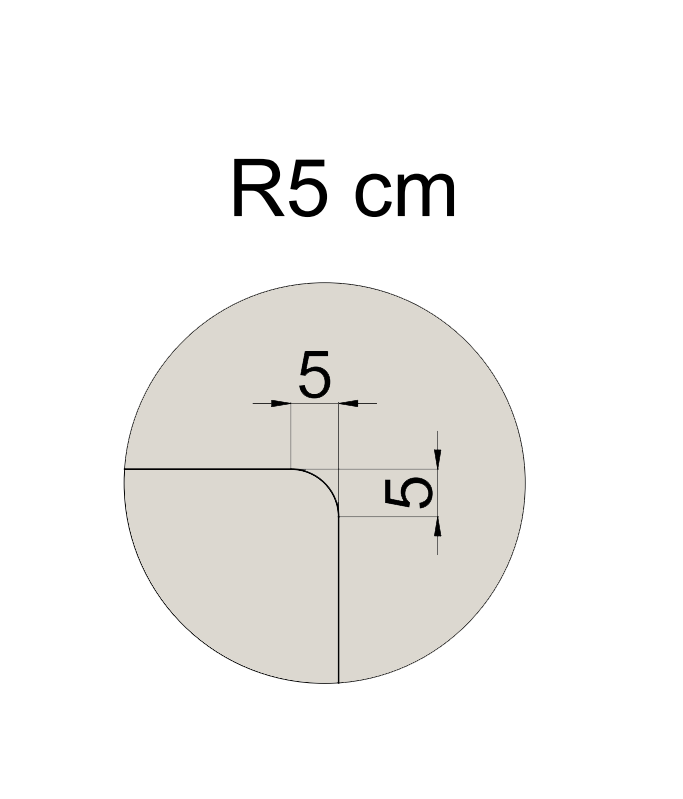 R 5 cm